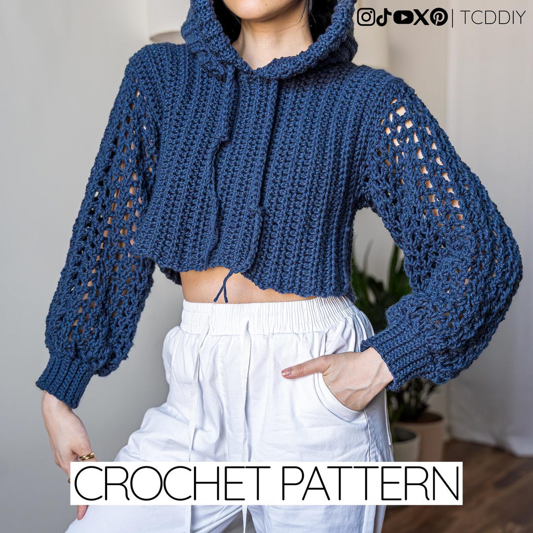 Crochet Pattern #650 | Mesh Hoodie | PDF Download - Etsy