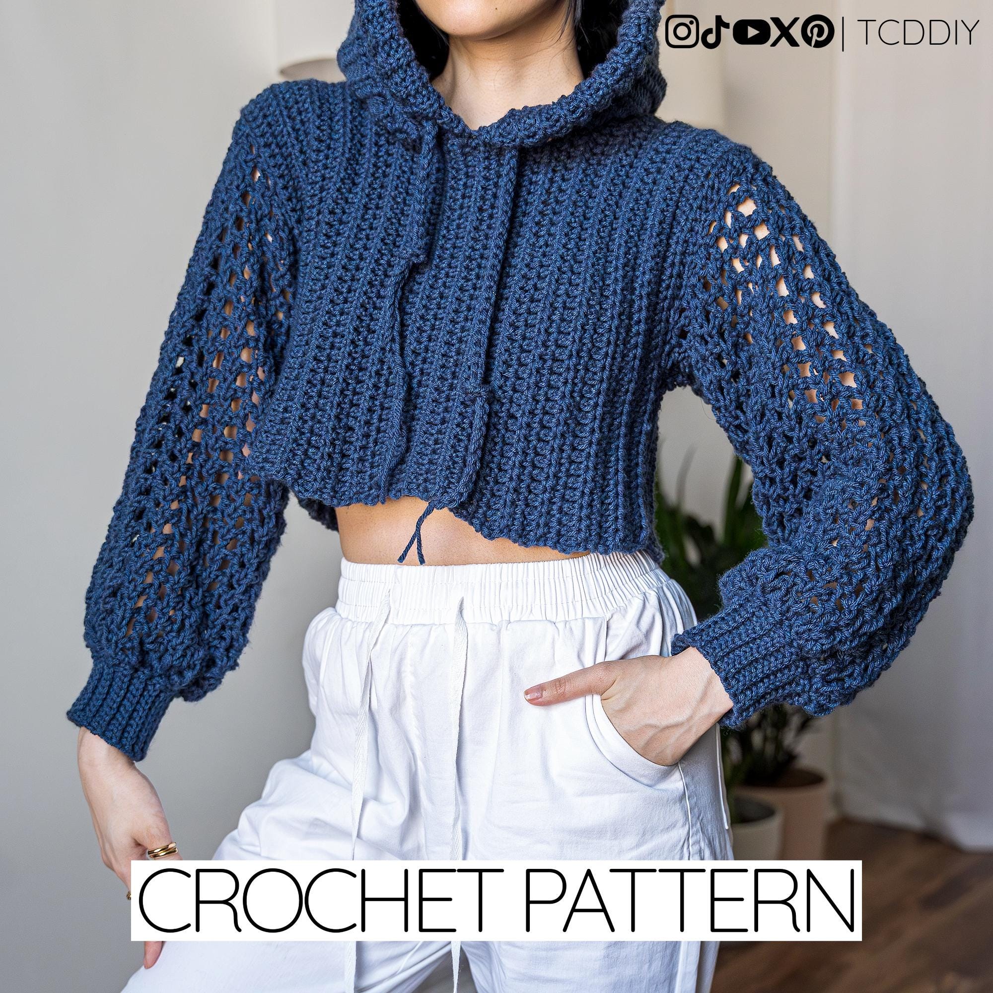 Crochet Pattern #650 | Mesh Hoodie | PDF Download - Etsy