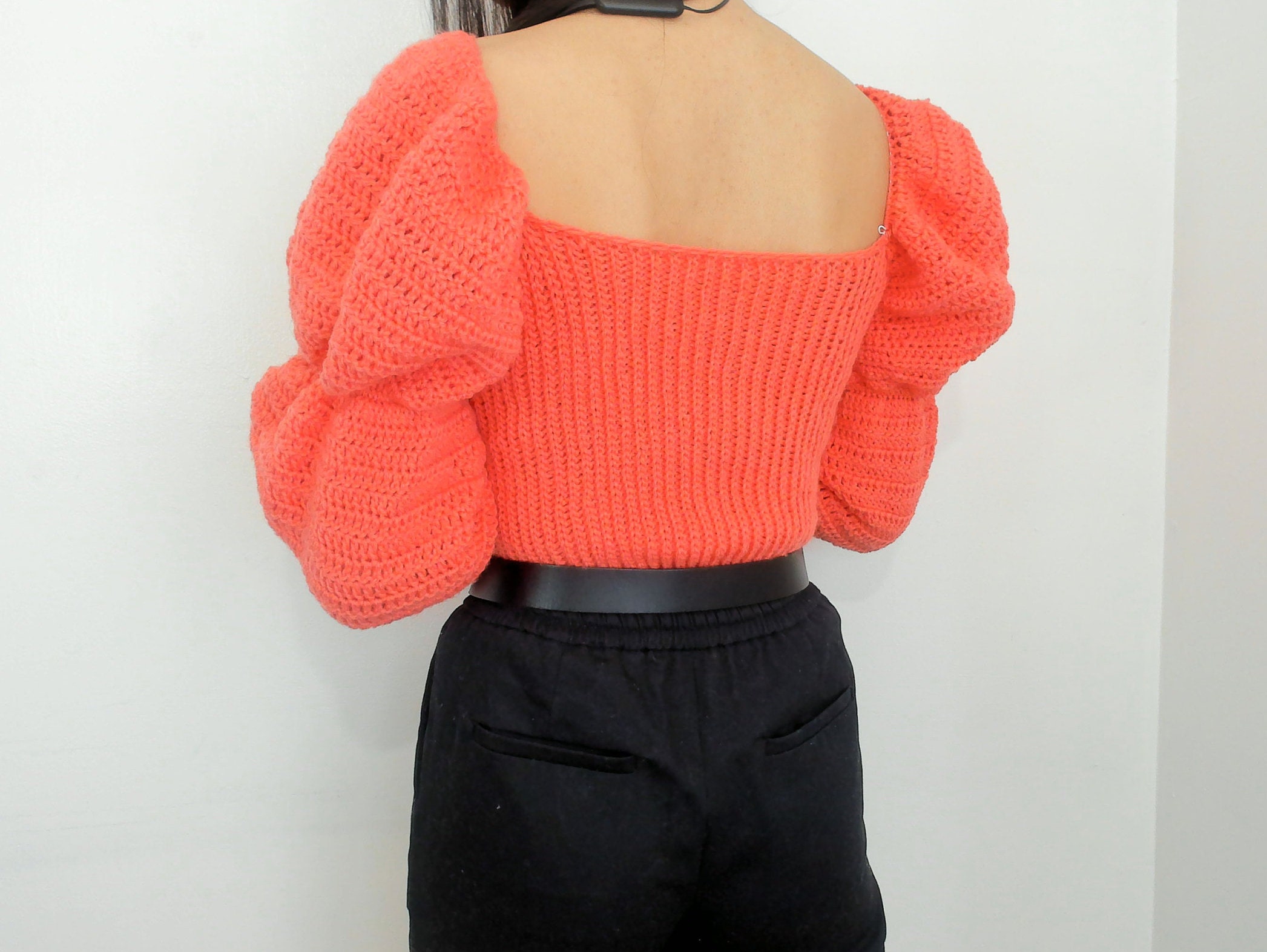 Crochet Pattern Puff Sleeve Top Pattern PDF Download Etsy