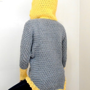 Crochet Pattern Crochet Batwing Cardigan with Hood PDF Download image 10
