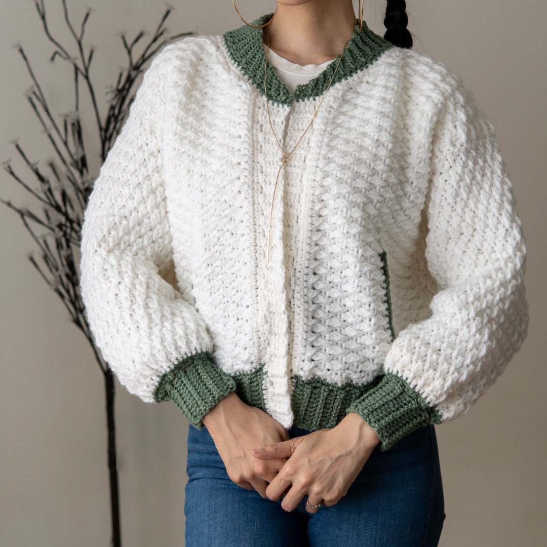 Crochet Bomber Jacket Pattern Etsy