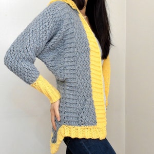 Crochet Pattern Crochet Batwing Cardigan with Hood PDF Download image 8