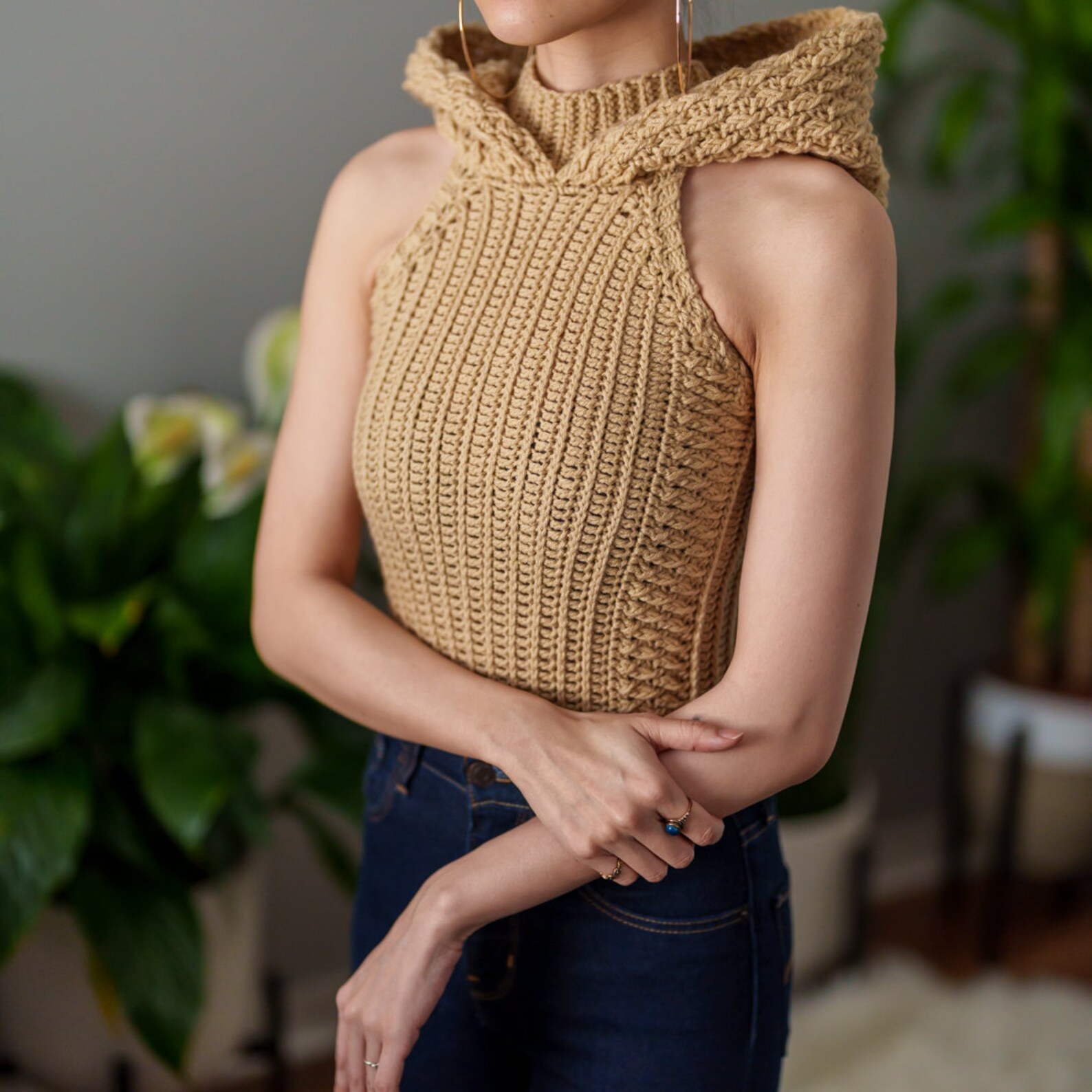 Crochet Hoodie Vest PDF Pattern Etsy