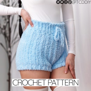 Crochet Pattern | Easy Crochet Shorts Pattern | Fuzzy Crochet Shorts Pattern | Crochet Pajama Shorts Pattern | PDF Download