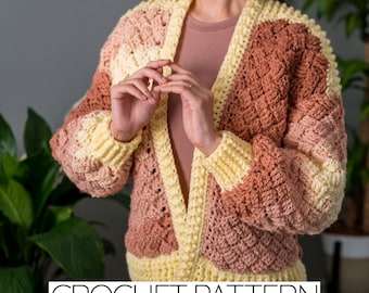 Crochet Pattern | Basket Weave Cardigan Pattern | PDF Download