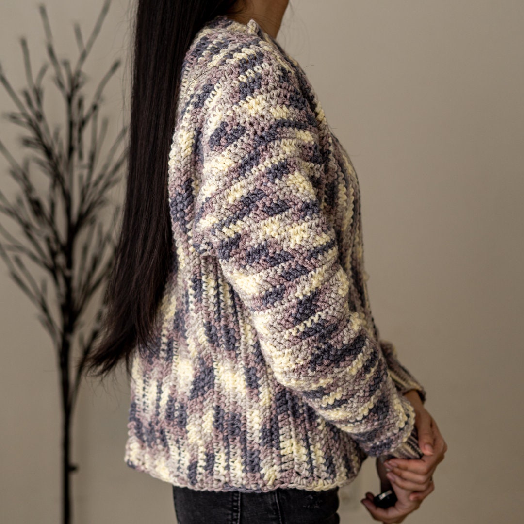 Crochet Boyfriend Sweater PDF Pattern Etsy