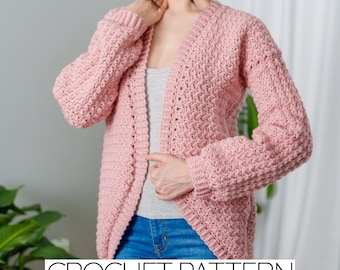 Crochet Pattern | Suzette Stitch Cardigan Sweater | PDF Download
