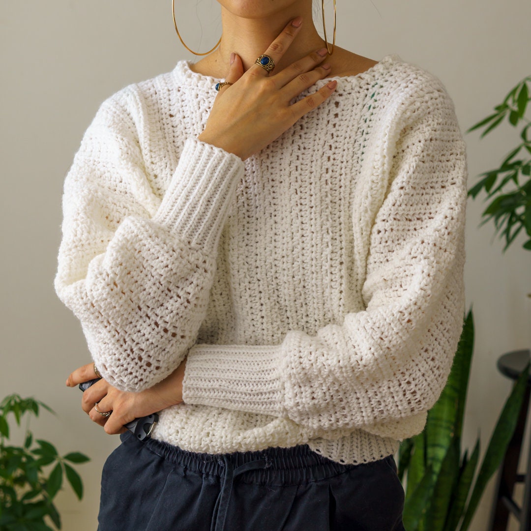 ニット/セーター GYPSOPHILA - Gypsohila Crochet Sleeve CrewNeck Knit GPG-505c Crochet Sleeve CrewNeck Knit | gypsohila