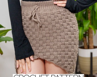 Crochet Pattern | Crochet Basketweave Skirt Pattern | PDF Download