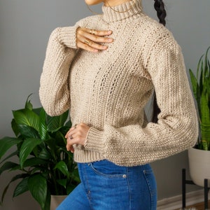 Crochet Pattern Turtleneck Sweater Pattern PDF Download image 5