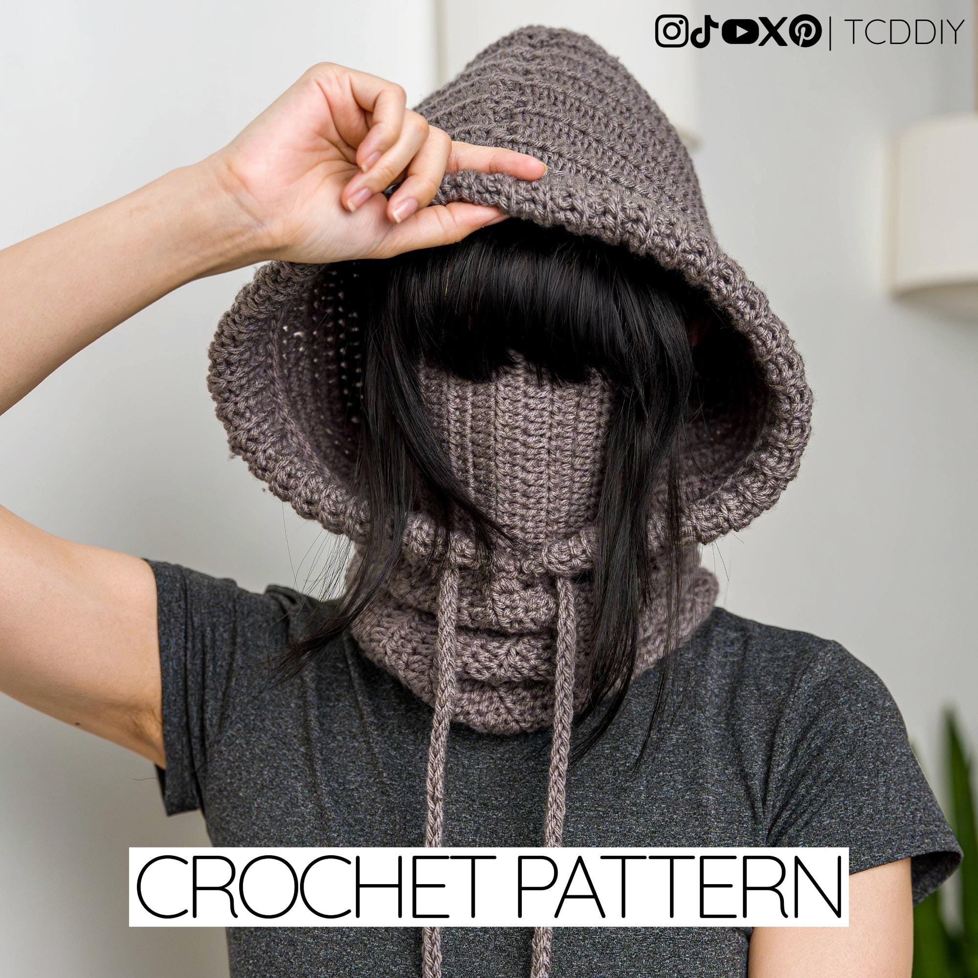 Crochet Pattern | Hooded Balaclava Neck Warmer | PDF Download - Etsy