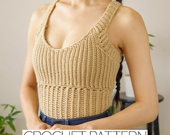 Crochet Pattern | Easy Scoop Neck Tank Top | PDF Download