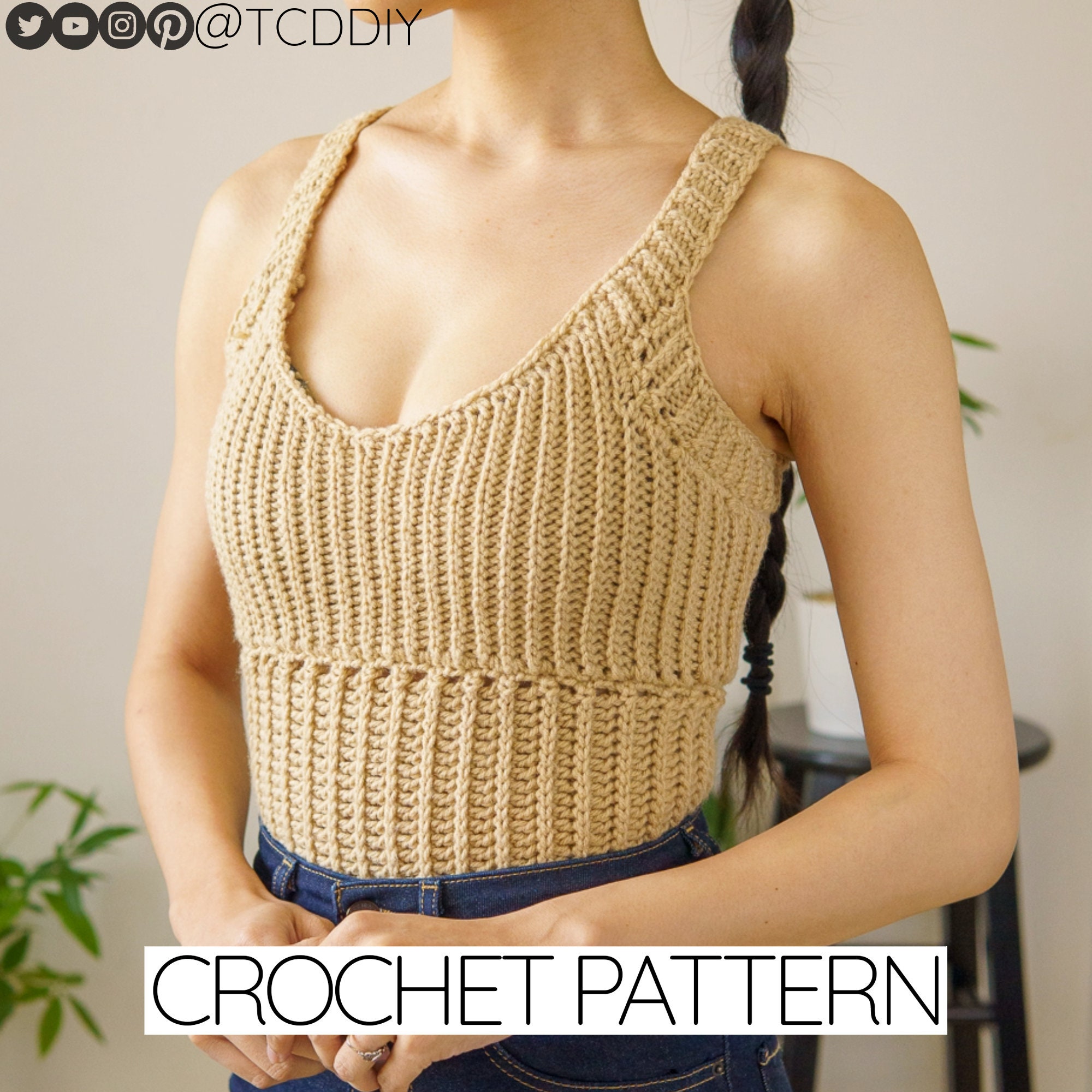 Crochet Pattern Easy Crochet Tank Top Pattern PDF Download Etsy UK