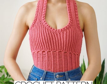 Crochet Pattern | Crochet Halter Top Pattern | PDF Download