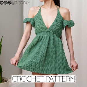 Crochet Pattern #551 | Peasant Top Sundress W. Ruffle Sleeves | PDF Download