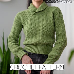 Crochet Pattern | Collared Turtleneck Sweater | Long Sleeve | PDF Download