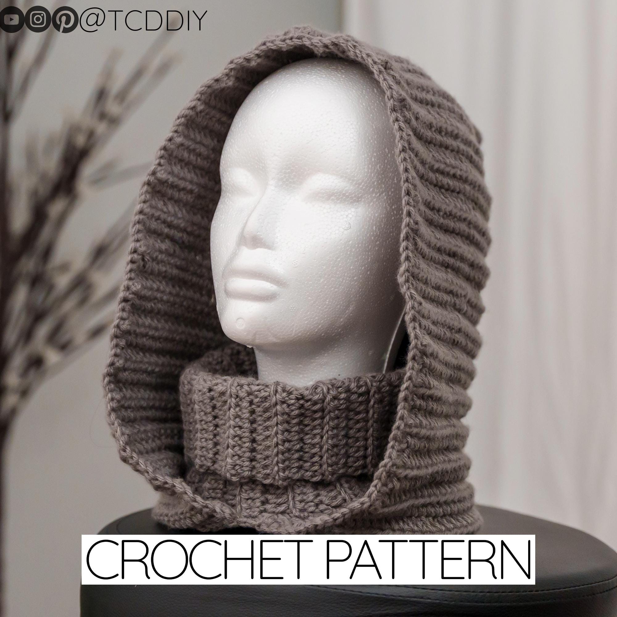 Crochet Pattern | Hooded Turtleneck | Ribbed Cowl Neck Hood | PDF Download