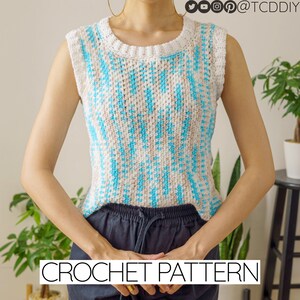 Crochet Pattern | Easy Moss Stitch Tank Top | PDF Download