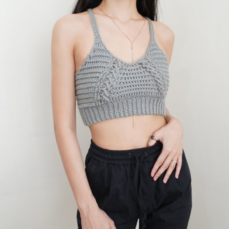 Crochet Pattern Crochet Cable Stitch Bralette Pattern PDF Download image 7