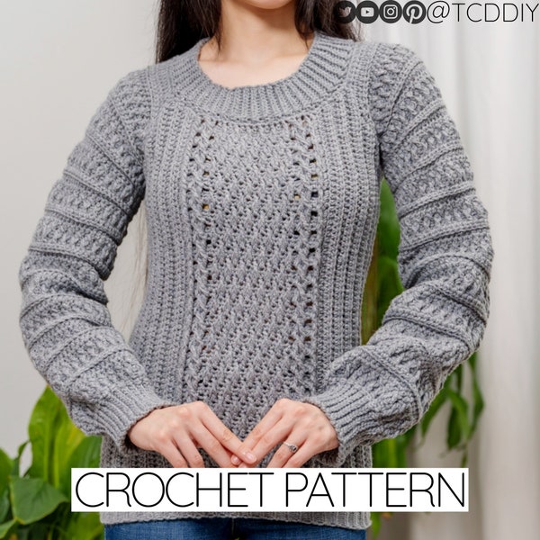 Crochet Pattern | Crochet Alpine Stitch Sweater | PDF Download
