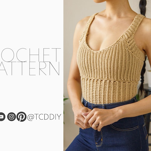 Tank Top Crochet Pattern Bralette Crochet Pattern PDF - Etsy