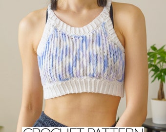 Crochet Pattern | EASY Cropped Bralette Tank Top | PDF Download