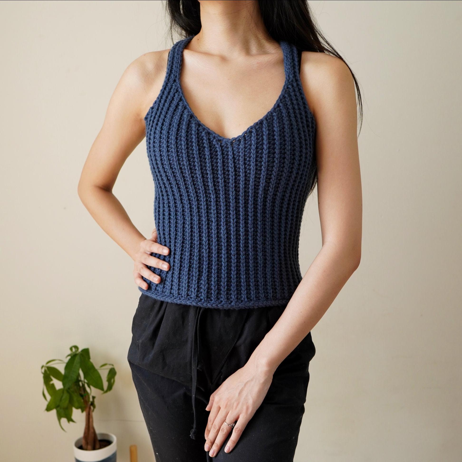 Crochet Pattern #071 | Easy Beginner Friendly V-neck Tank Top