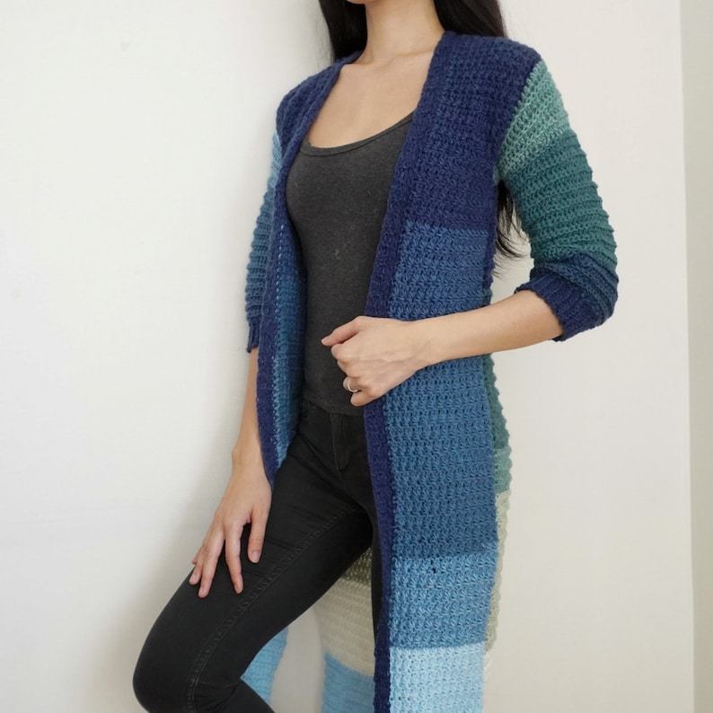 Crochet Pattern Duster Cardigan Pattern Star Stitch Cardigan Pattern PDF Download image 2