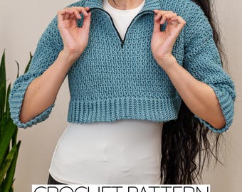 Crochet Pattern | Cropped Pullover Sweater | PDF Download