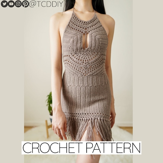 Crochet Pattern Festival Fringe Dress PDF Download Etsy
