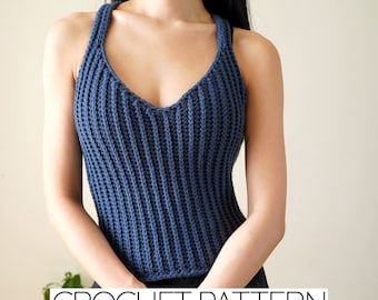 Crochet Pattern | Easy V Neck Tank Top Pattern | PDF Download