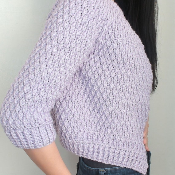 Crochet Pattern | Alpine Stitch Cardigan Sweater | 3/4