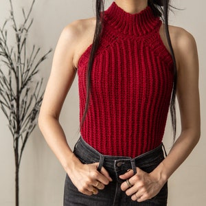 Crochet Pattern Sleeveless Mock Neck Pattern PDF Download image 5