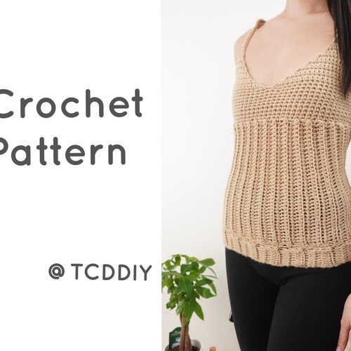 Crochet Easy Tank Top With Hood Pattern | Etsy