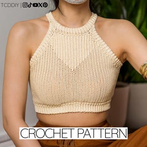 Crochet Pattern #664 | Modern Crop Top | PDF Download