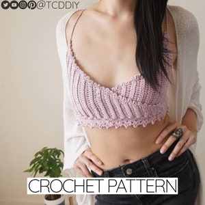 Crochet Pattern | Cropped Wrap Bralette Tank Top | PDF Download