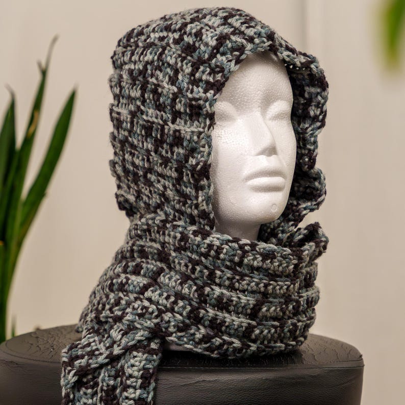Crochet Pattern | Hooded Scarf With Pockets | PDF Download - Etsy