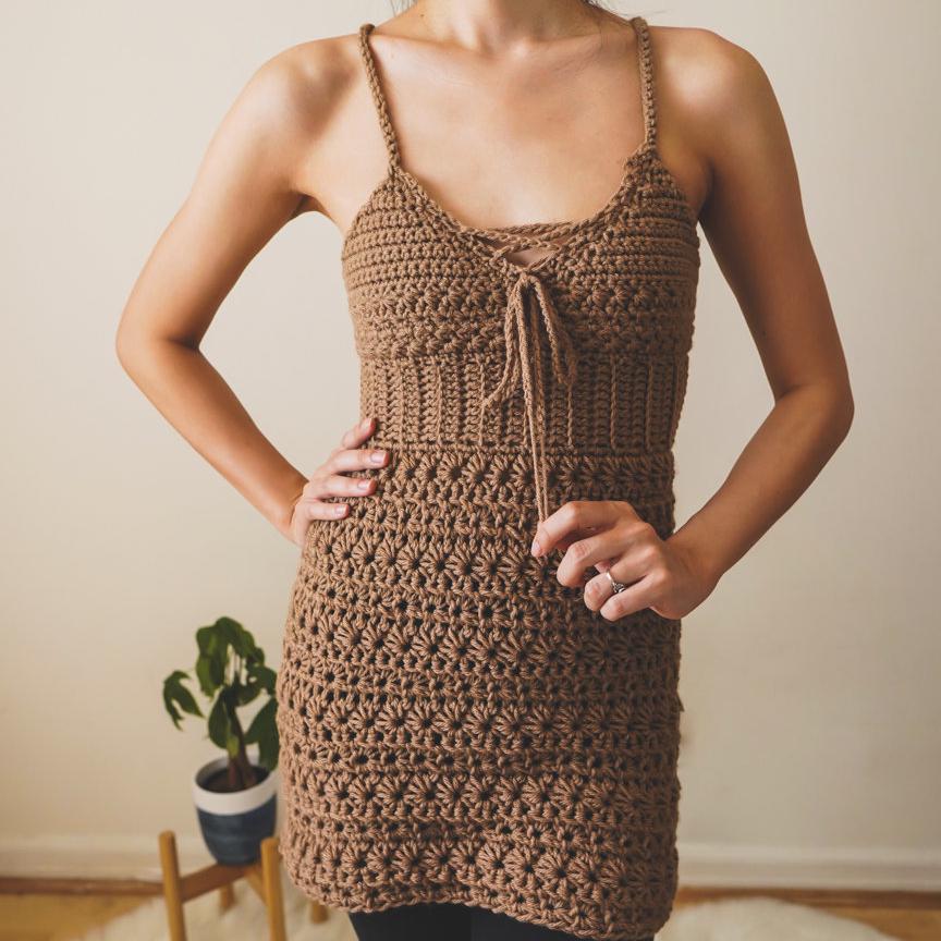 【送料&関税込】ChloAC Crochet Tank Dress DHgate.com:Womens Crochet Lace Hollow O-Neck Tank Dress with