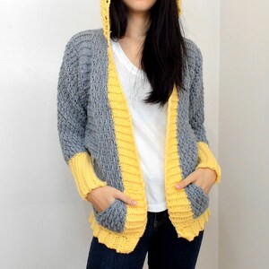 Crochet Pattern Crochet Batwing Cardigan with Hood PDF Download image 7