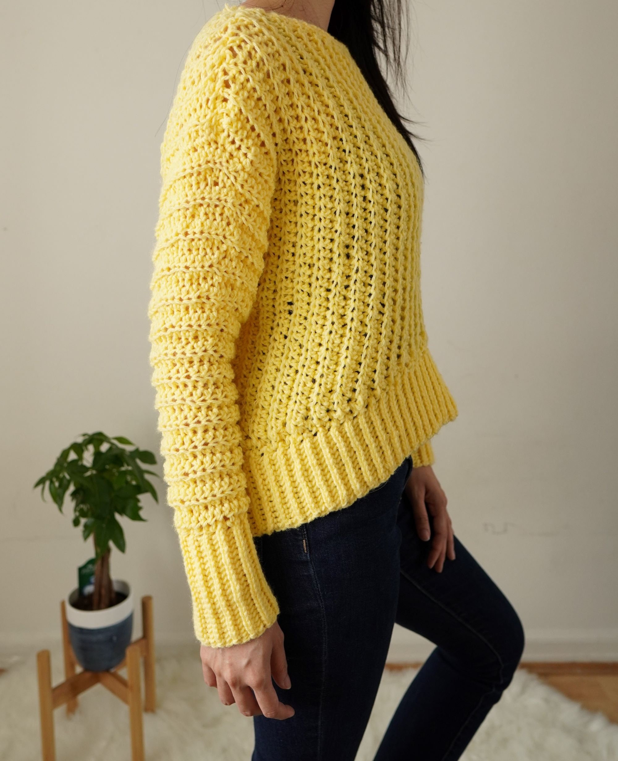 Crochet Easy Batwing Sweater PDF Pattern | Etsy