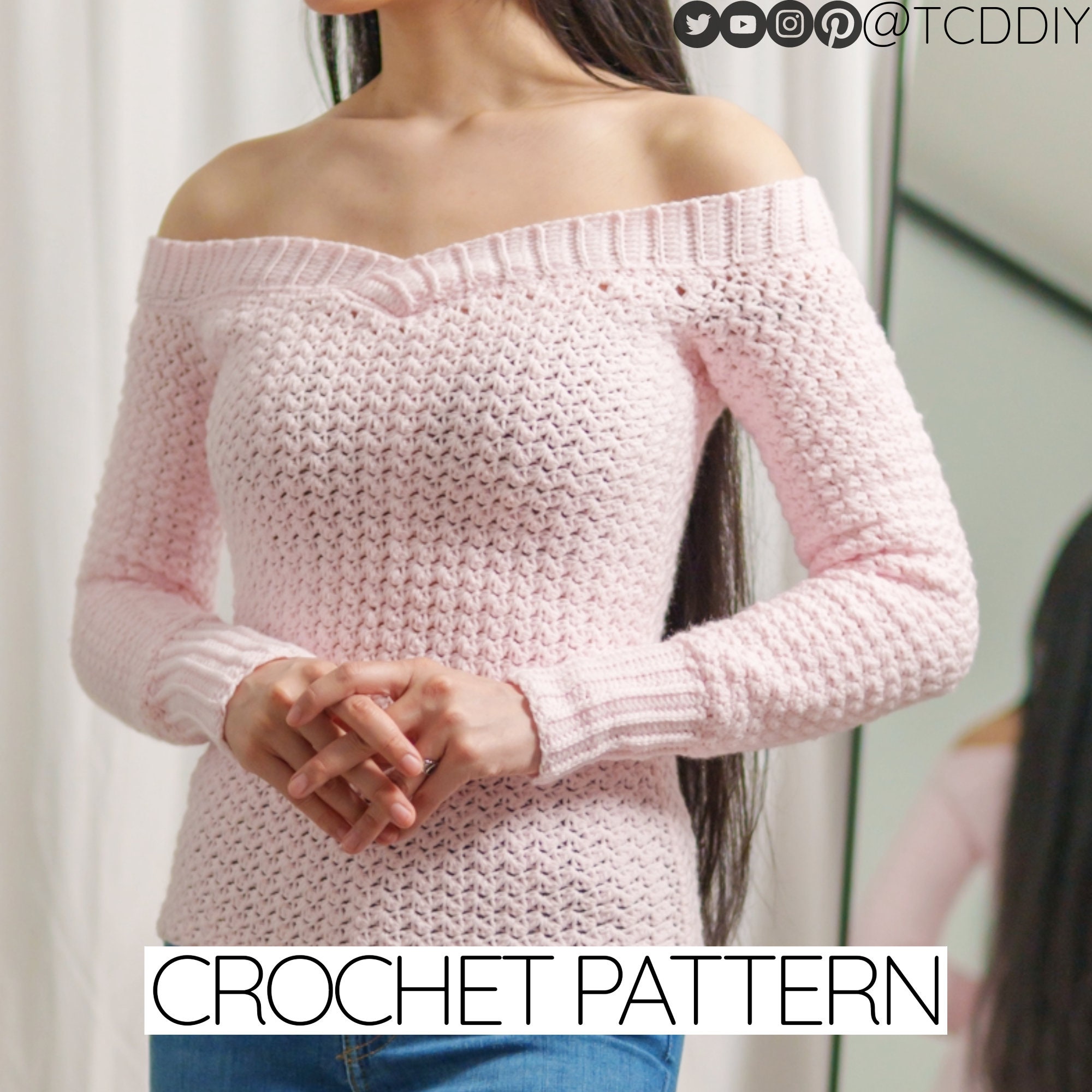 Crochet Pattern | off the Shoulder Suzette Stitch Top | PDF Crochet Pattern | off the Shoulder Suzette Stitch Top | PDF