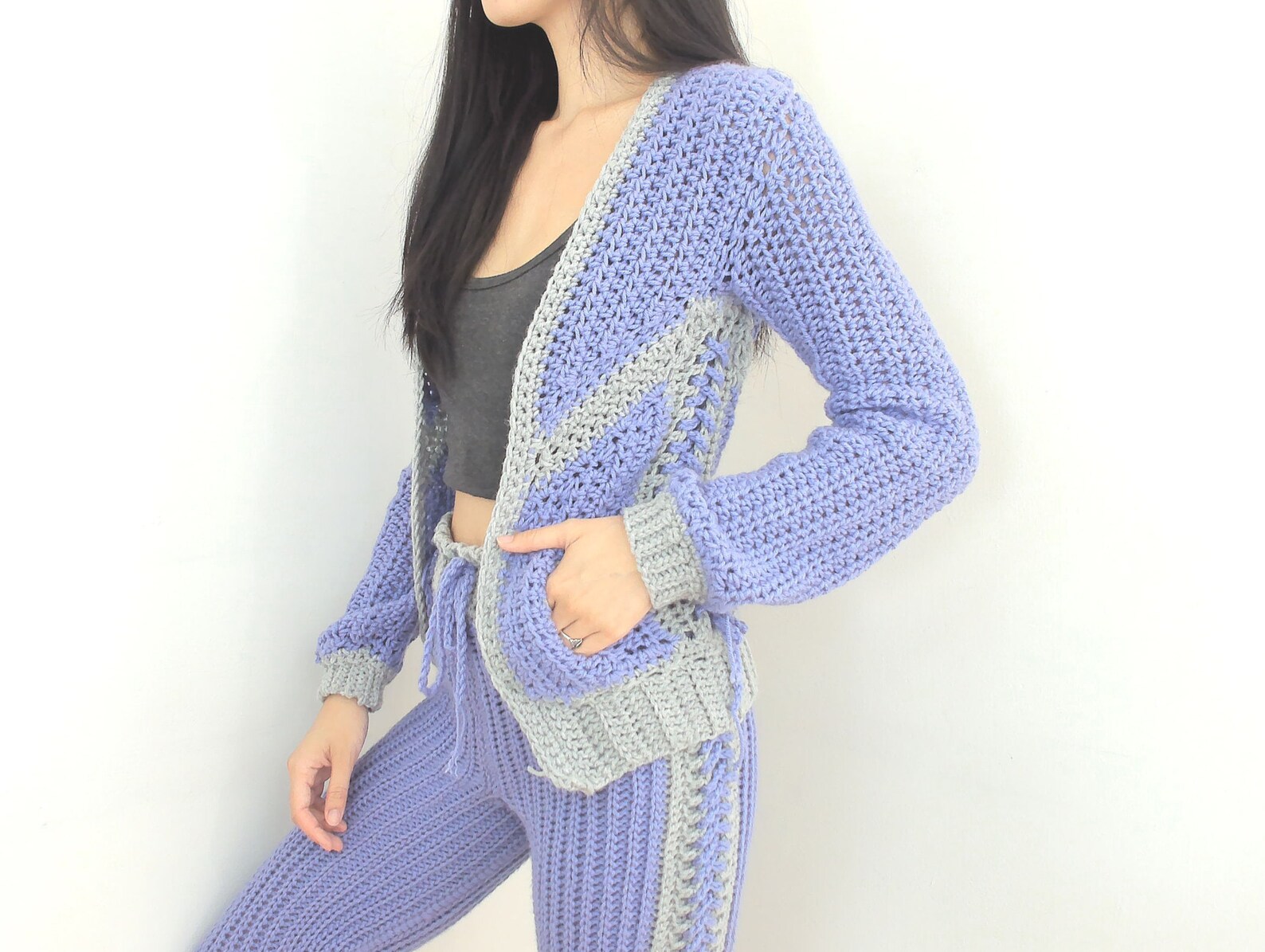 Crochet Jacket With Pocket PDF Pattern Etsy