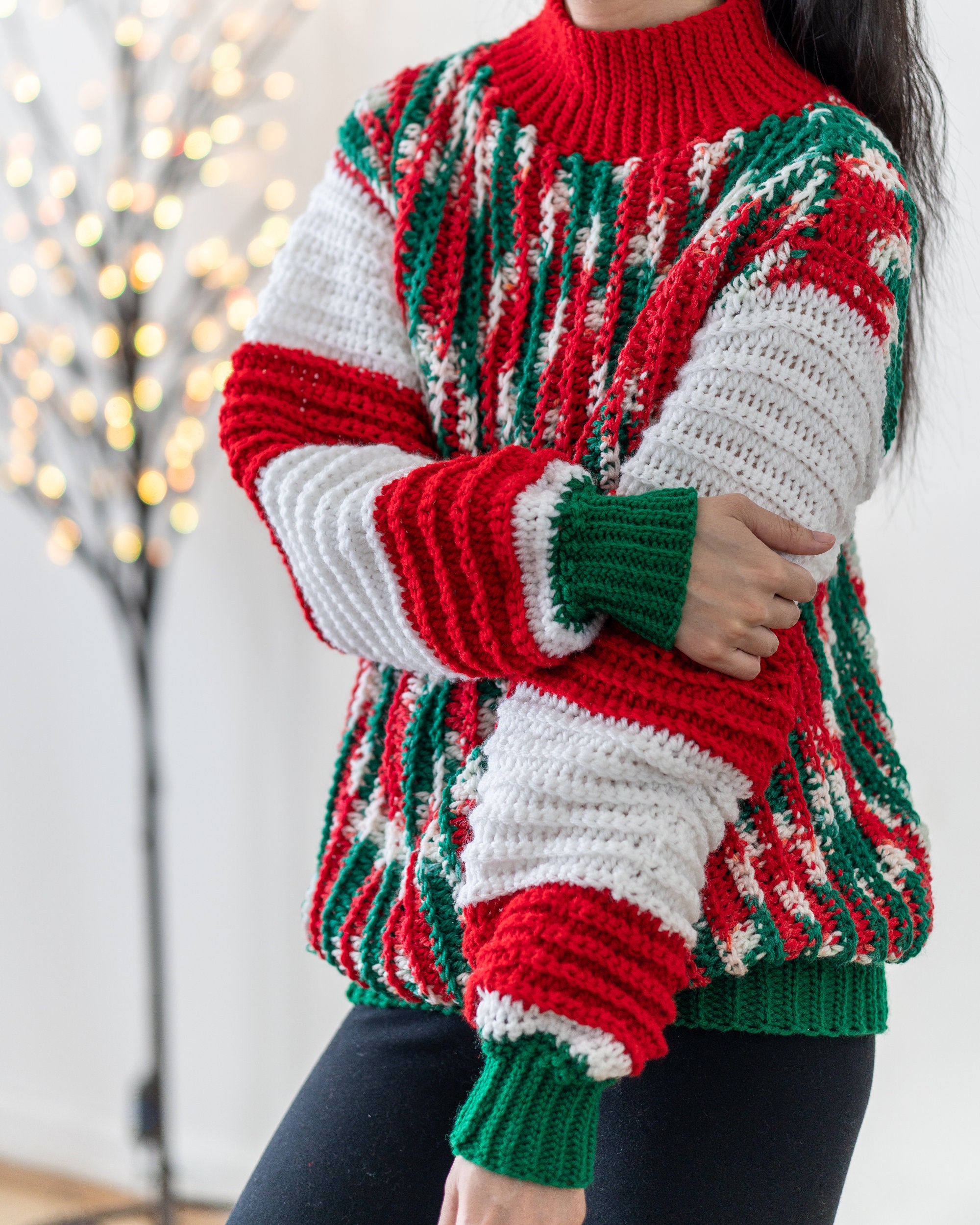 EASY Crochet Christmas Sweater PDF Pattern Etsy UK