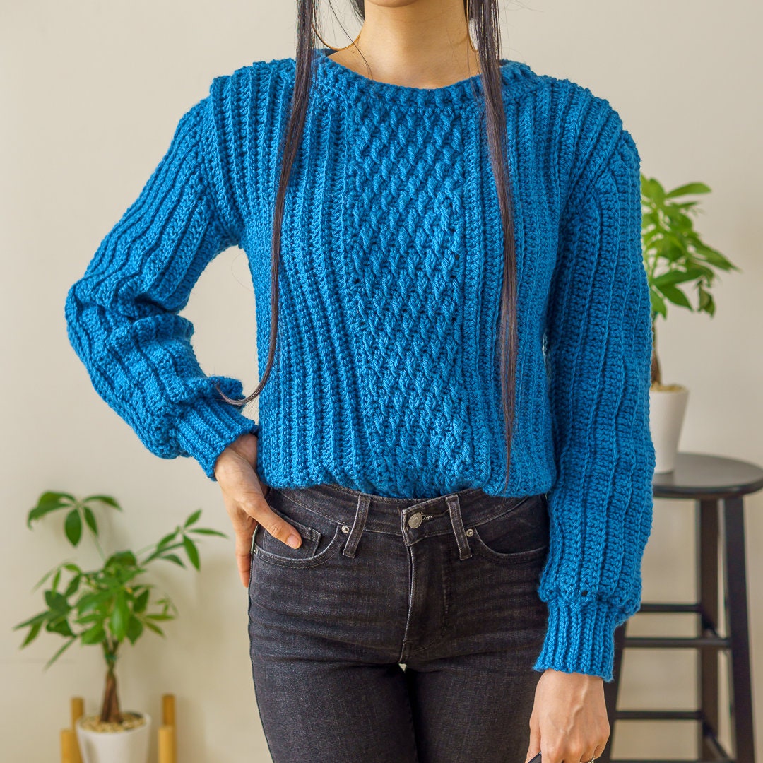 Crochet Comfy Alpine Sweater PDF Pattern | Etsy
