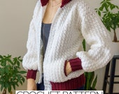 Crochet Pattern | Bomber Jacket W. Hood & Suzette Stitch