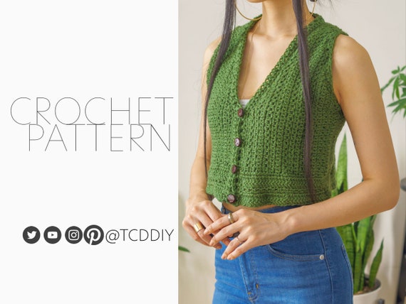 Classic Crochet Vest PDF Pattern - Etsy