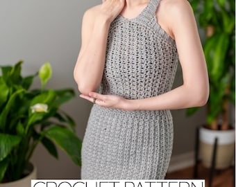 Häkelanleitung | Ärmelloses Pullover-Kleid | Dreifaltigkeits-Stich | tailliert | PDF-Download
