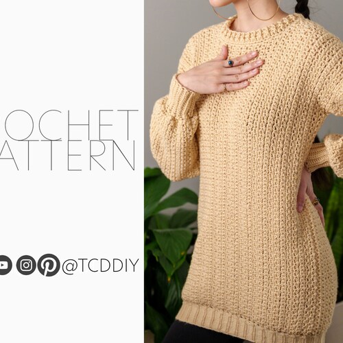 Crochet Classic Sweater Pattern - Etsy 