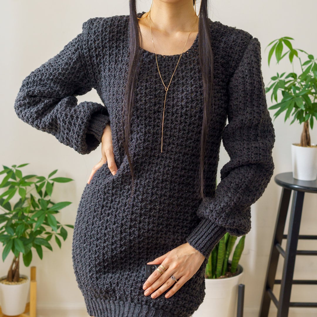 white christmas dresses Crochet Sweater Dress Pattern main image 0