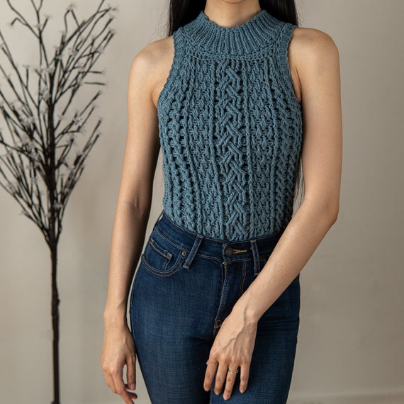 Crochet Pattern Crochet Cable Stitch Vest Pattern PDF - Etsy